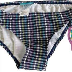 New with tags Coco Rave plaid bikini bottom with tie sides, size S